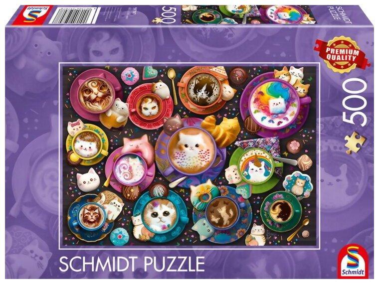Puzzle - Chat-Puccino - 500 Pièces