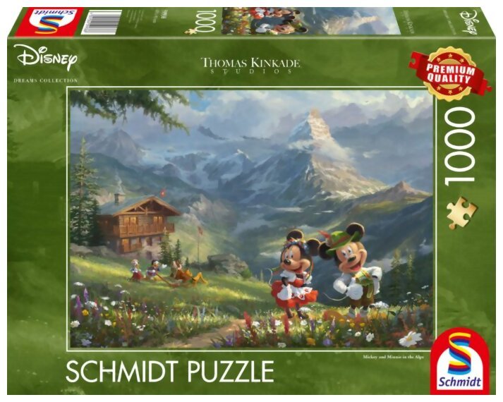 Puzzle - Mickey & Minnie dans les Alpes - 1000 pièces