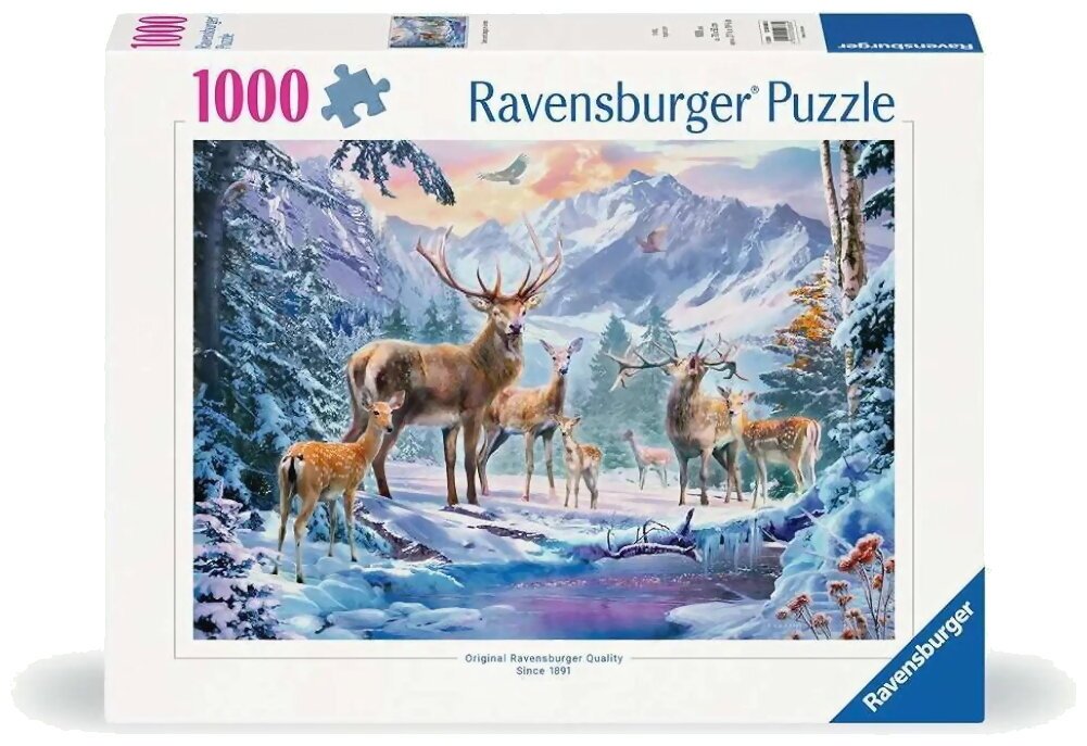 Puzzle - Biches Et Cerfs En Hiver - 1000 Pièces
