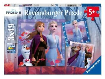 Puzzle - frozen II Le voyage commence - 3x49 pièces