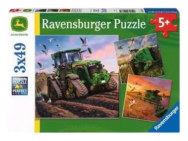 Puzzle - Les saisons - John Deere - 3 x 9 Pièces