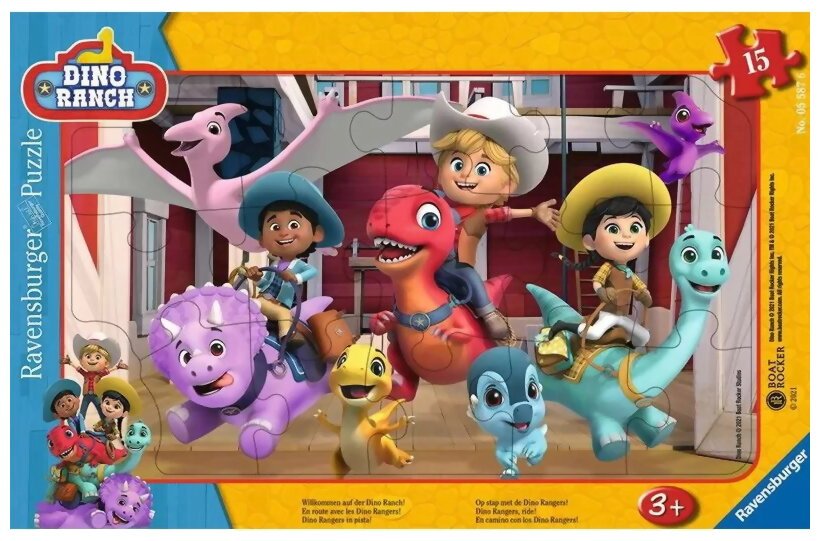 Puzzle - En Route Avec Les Dino Rangers ! - 15 Pièces