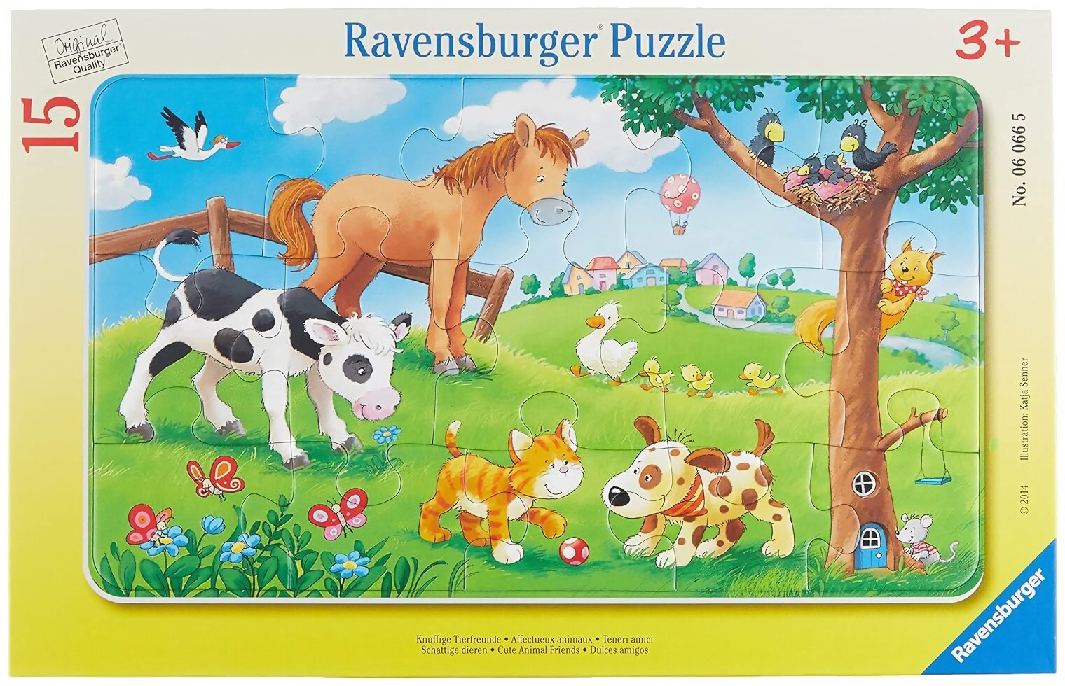 Puzzle - Affectueux animaux - 15 pièces