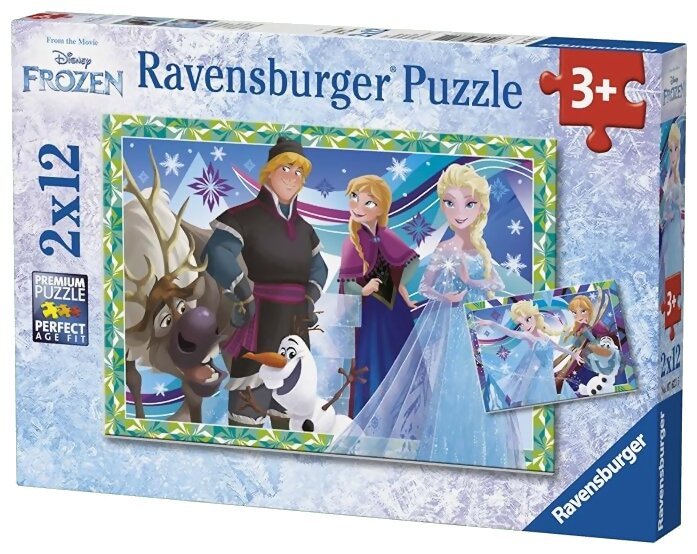 Puzzle - Reine des neiges - 2 x 12 pièces