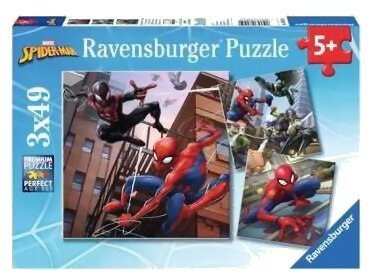 Puzzle - Spiderman En Action - 3x49 Pièces