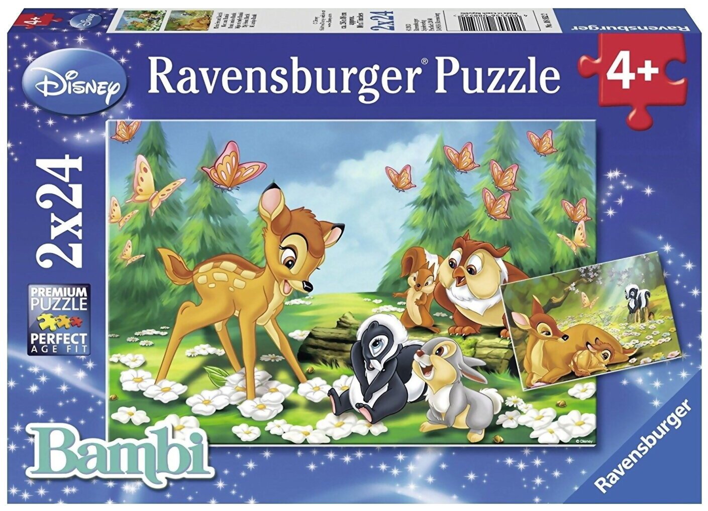 Puzzle - Bambi - 2X24 Pièces