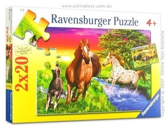 Puzzle - Le Monde Des Chevaux - 2x20 Pièces