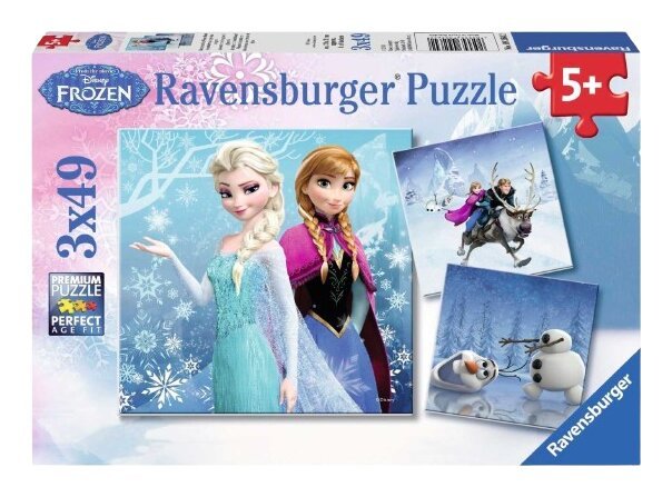 Puzzle - Frozen - 3 puzzles - 49 pièces