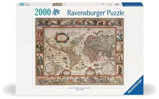 Puzzle Mappemonde 1650 - 2000 pièces