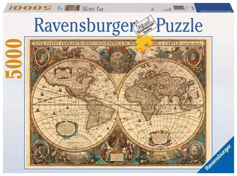 Puzzle - Mappemonde Antique - 5000 Pièces