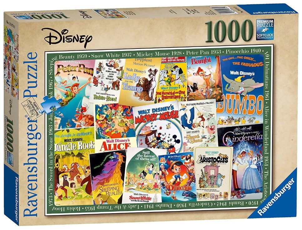 Puzzle - Poster Vintage Disney - 1000 Pièces