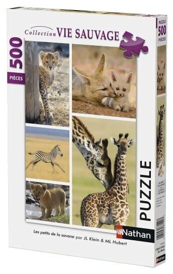 Puzzle - Les Petits De La Savane - 500 Pièces