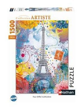 Puzzle - Tour Eiffel Multicolore - 1500 Pièces