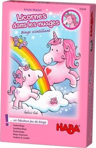 Licornes dans les nuages - Bingo scintillant