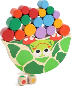Jeu d'Équilibre en Bois Tortue
