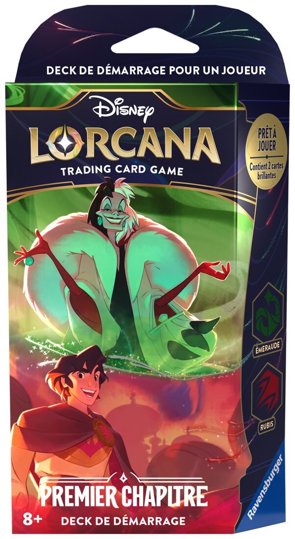 Lorcana - Deck de Démarrage - Cruella / Aladdin - Premier Chapitre - Émeraude / Rubis