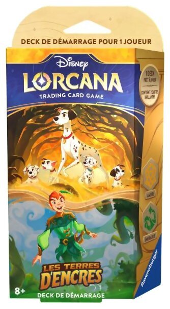 Lorcana - Deck de Démarrage - Peter Pan / Pongo - Les Terres d'Encres - Ambre / Émeraude