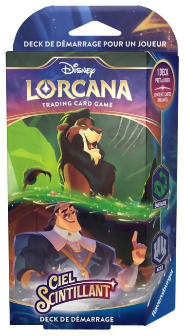 Lorcana - Deck de démarrage - Scar / Kronk - Ciel Scientillant - Émeraude / Acier