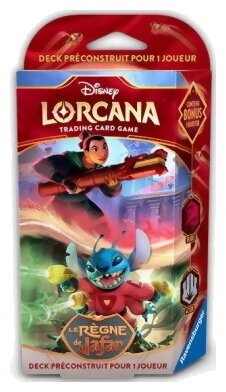 Lorcana - Deck De Démarrage -  Mulan / Stitch - Le Règne De Jafar - Rubis / Acier