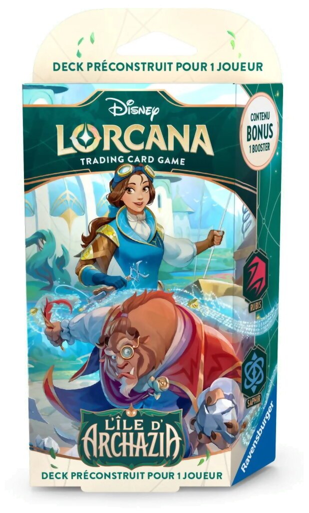 Lorcana - Deck De Démarrage - La Belle Et La Bête - L'ile D'archazia - Rubis / Saphir