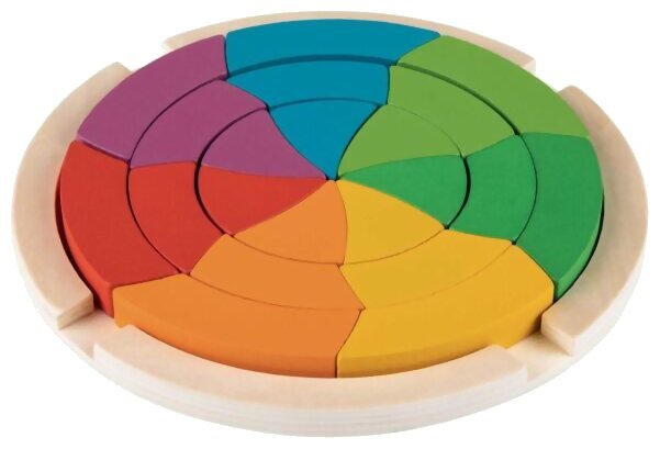 Jeu d'emboîtement arc-en-ciel cercle