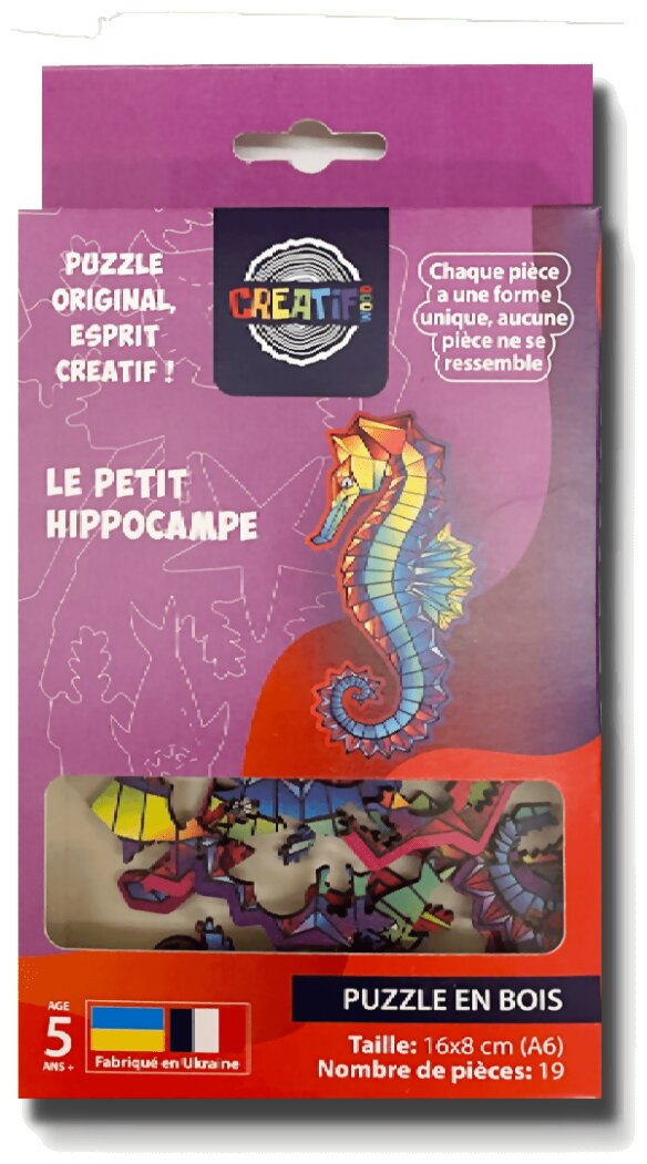 Puzzle en bois - Le petit hippocampe