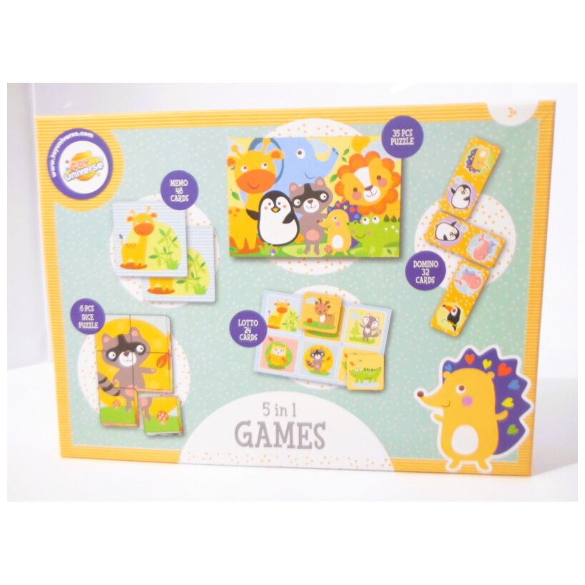 5 In 1 Games - Memo, Puzzle Cubes, Puzzle, Loto, Domino
