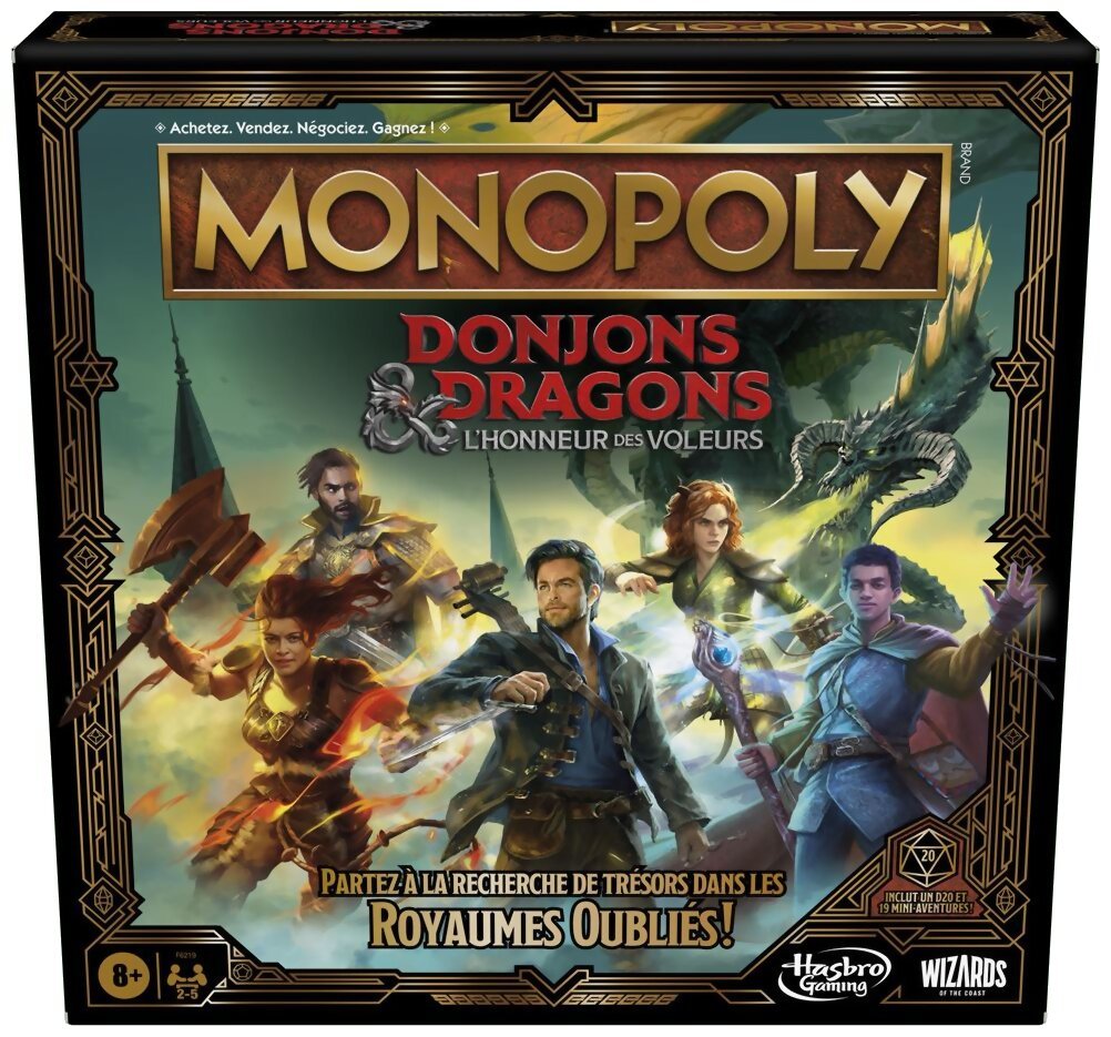 Monopoly - Donjons & Dragons - L'Honneur Des Voleurs - Partez à la recherche de trésors dans les Royaumes Oubliés !