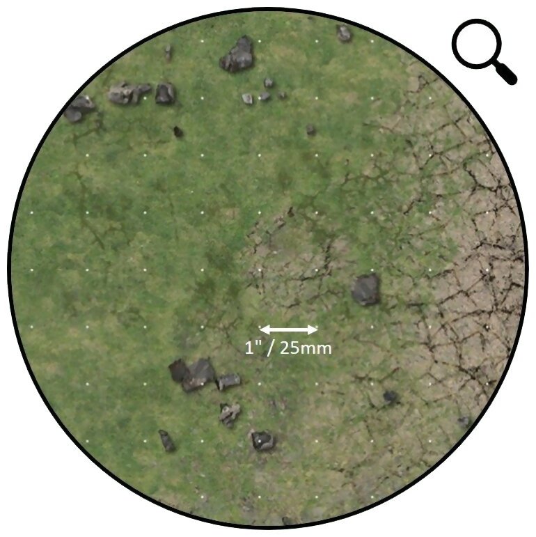 Maladum  - Grassy Fields Gaming Mat 3X3 Grid - Dungeons Of Enveron