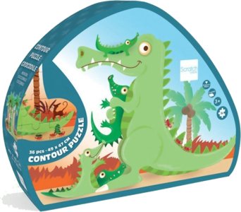Puzzle Contour Crocodile