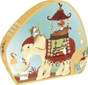 Puzzle Contour Elephant