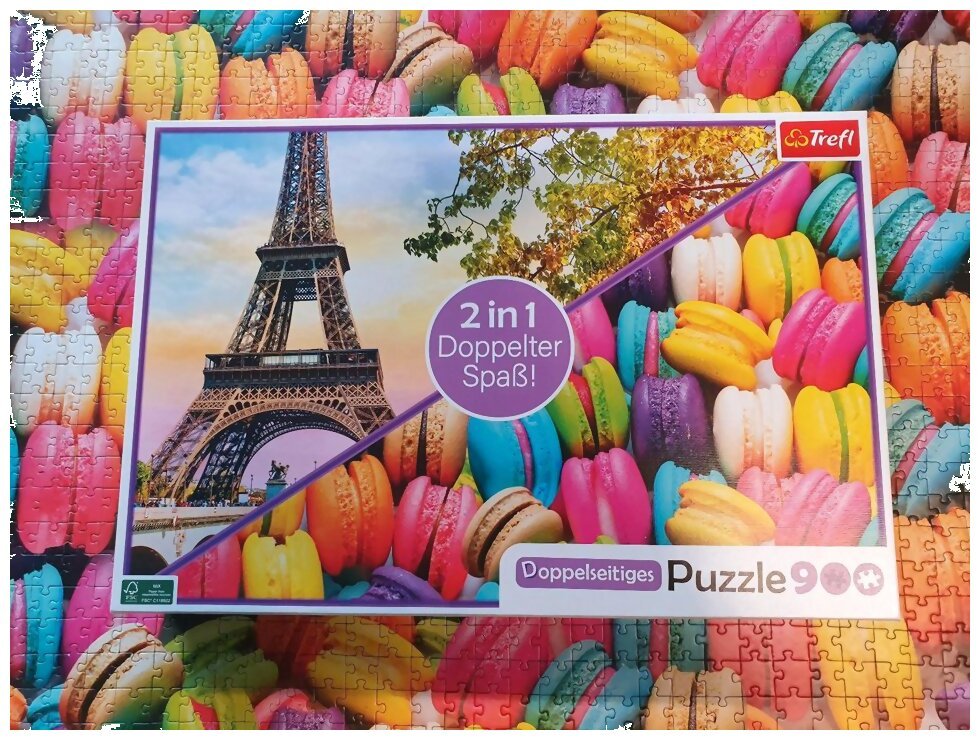 Puzzle - Tour Eiffel & Macaron - 2 in 1 - 900 pièces