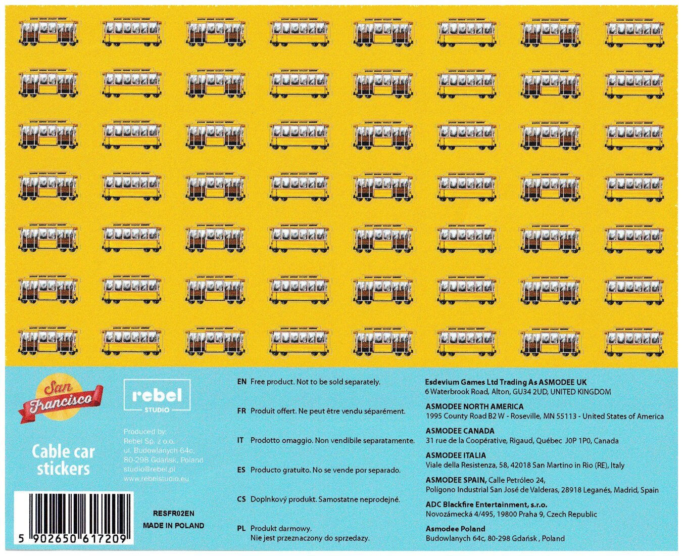 San Francisco - Cable Car - Stickers