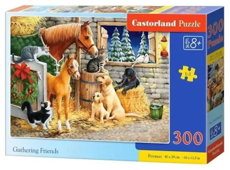 Puzzle - Animaux De La Ferme À Noël - 300 Pièces