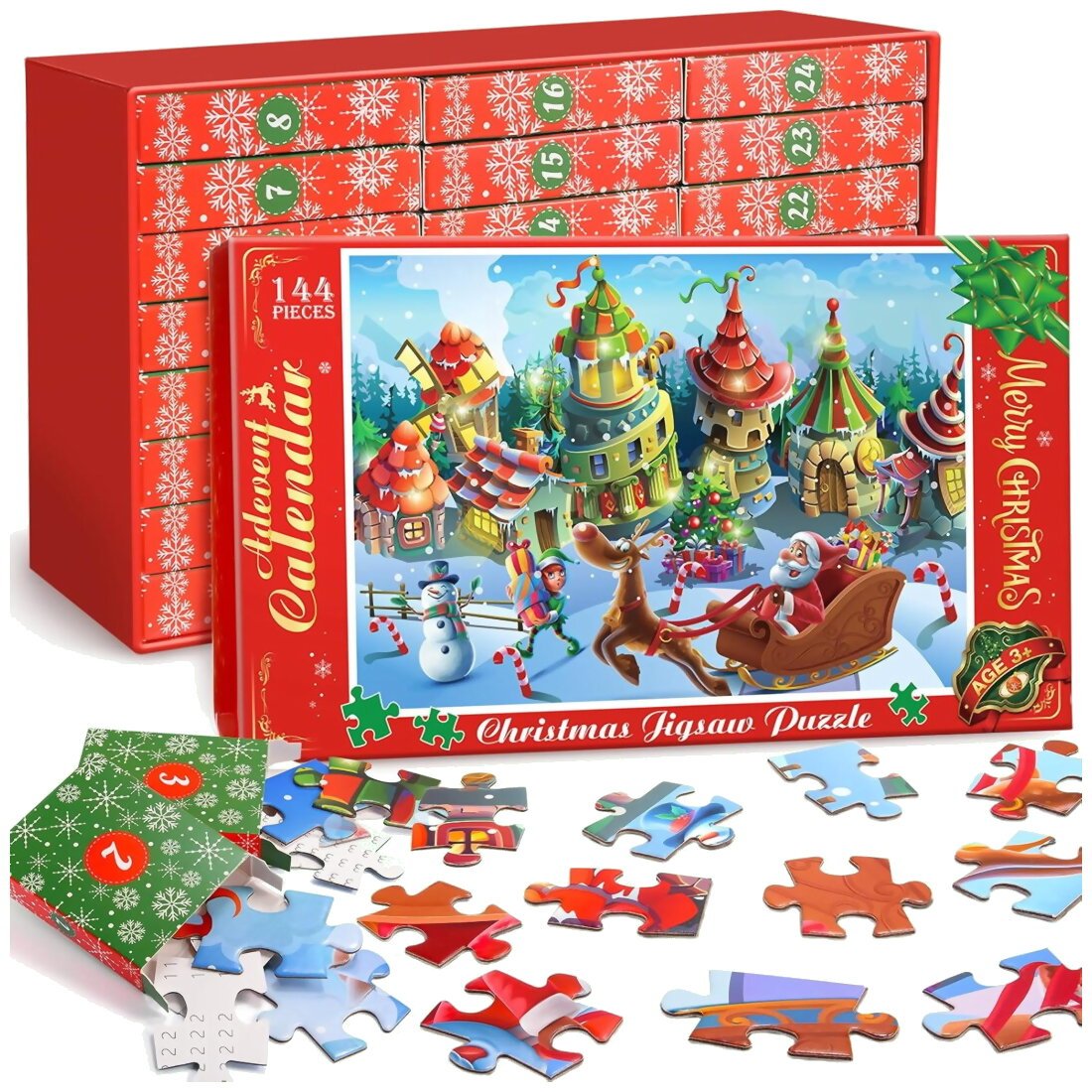 Puzzle - Calendrier De L'avent - 144 Pièces