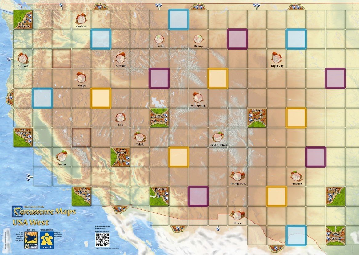 Carcassonne Maps : USA Ouest / USA West