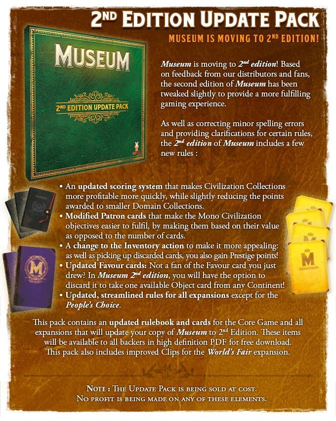 Museum - Extension "2nd Edition Update Pack"