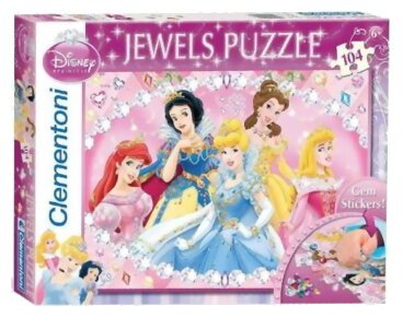 Jewels Puzzle - Princesses Disney - 104 pièces
