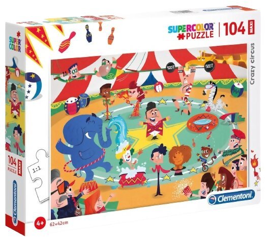 Puzzle Supercolor - Crazy circus - 104 pièces