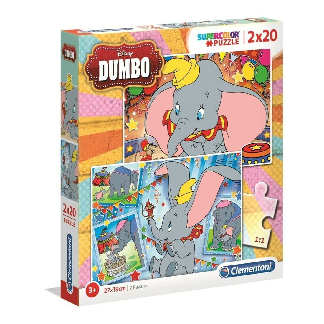 Puzzle - Dumbo - 2x20 pièces