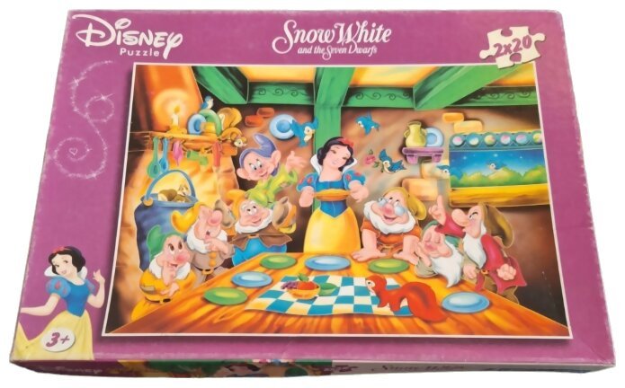 Puzzle - Blanche Neige et les Sept Nains - 2 puzzles - 20 pièces