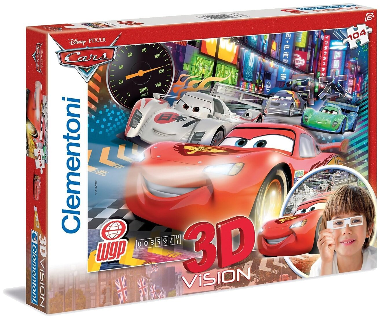 Puzzle -  Disney Cars - 104 pièces  -3D Vision