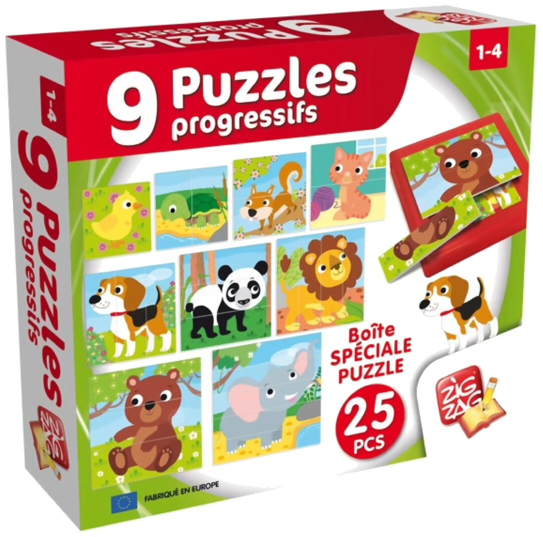9 Puzzles Progressifs - 25 pièces