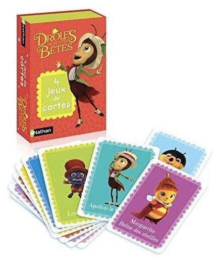 Drôles de petites bêtes 4 jeux de cartes