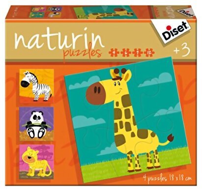 Puzzles Naturin - 4 puzzles 18 x 18 cm