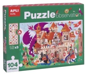 Puzzle Observation - Château & chevaliers - 104 pièces