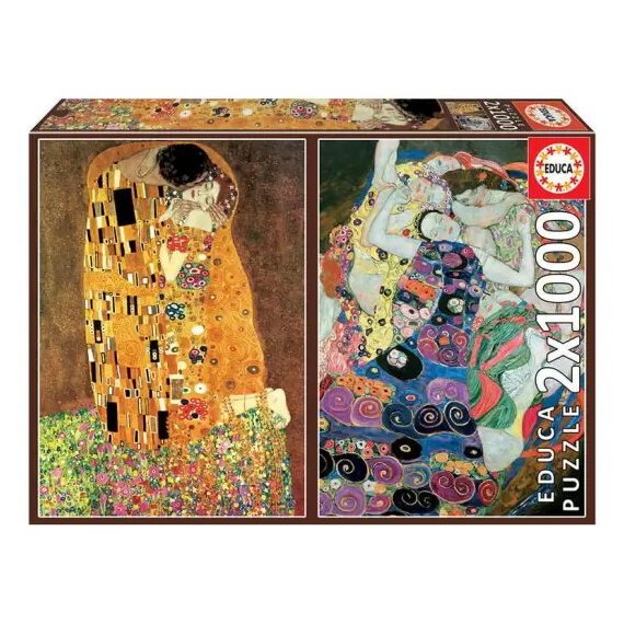 Puzzles - Le Baiser Et La Vierge, Gustav Klimt - 2x1000 Pièces