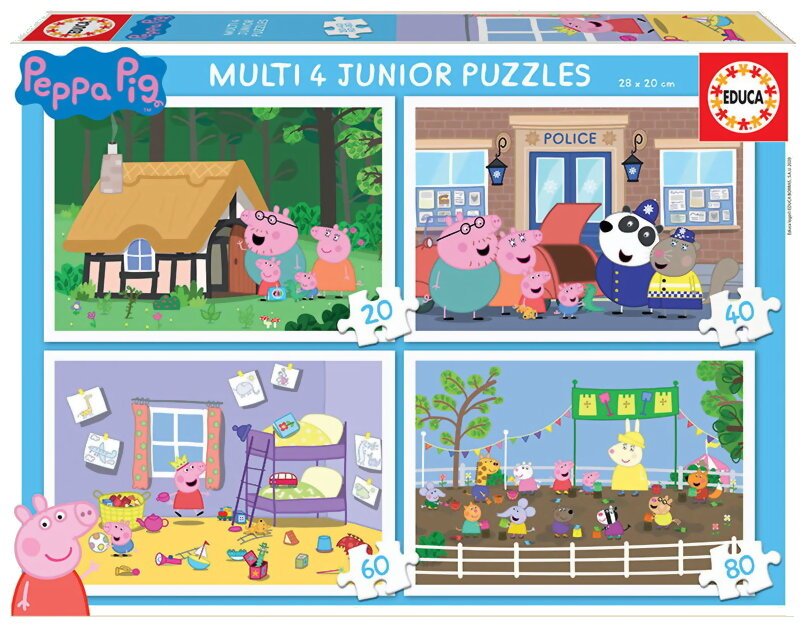 Multi 4 Junior Puzzles - Peppa Pig