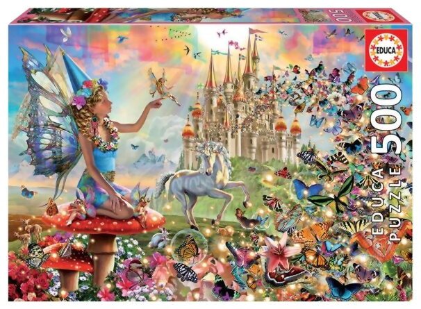 Puzzle - Fées Et Papillons - 500 Pièces