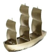 Through Ice and Snow - Metal Ship Figure